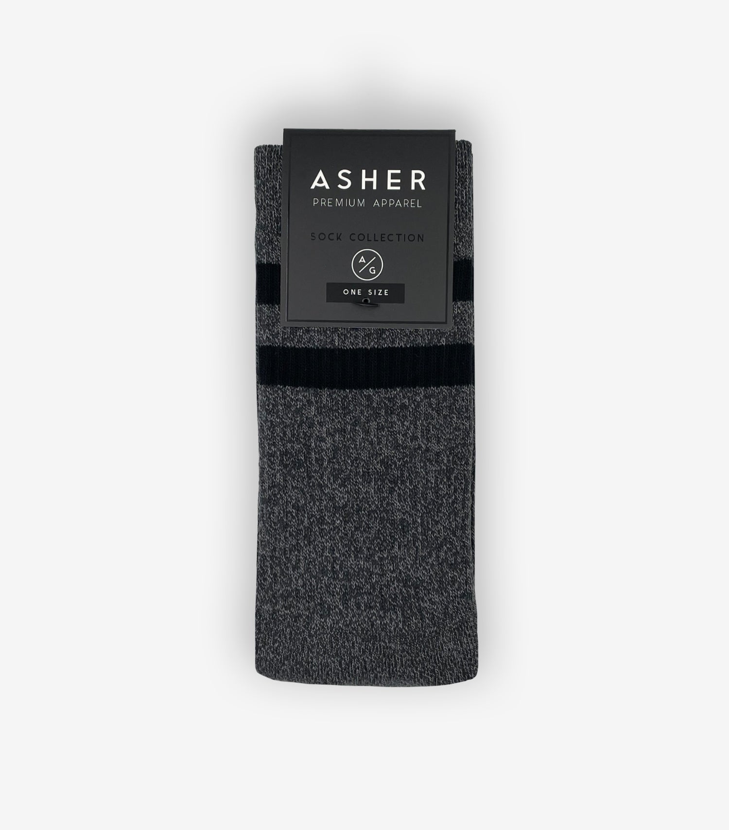 Crew Sock - Charcoal Stripe