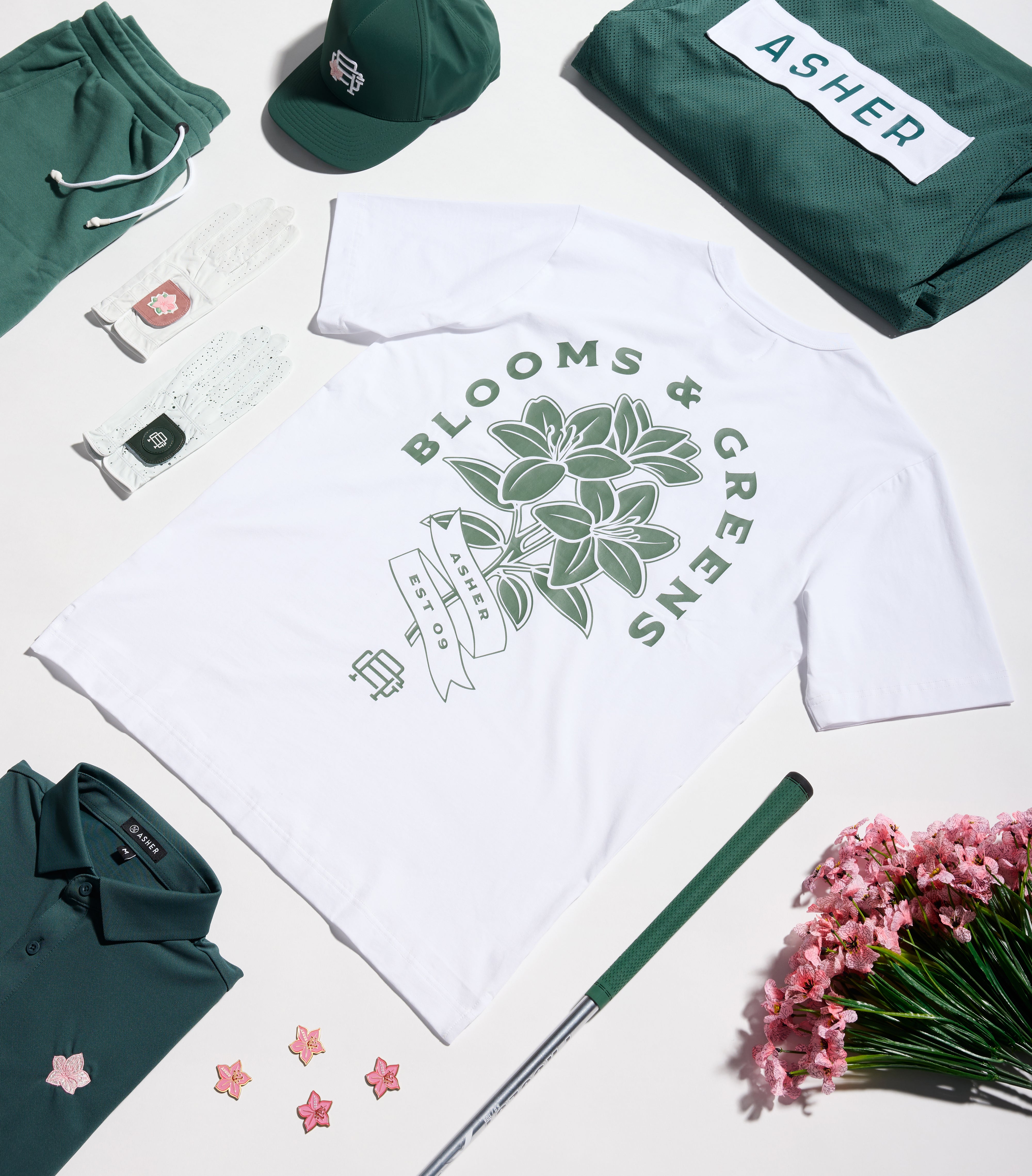 Core Tee - Blooms and Green
