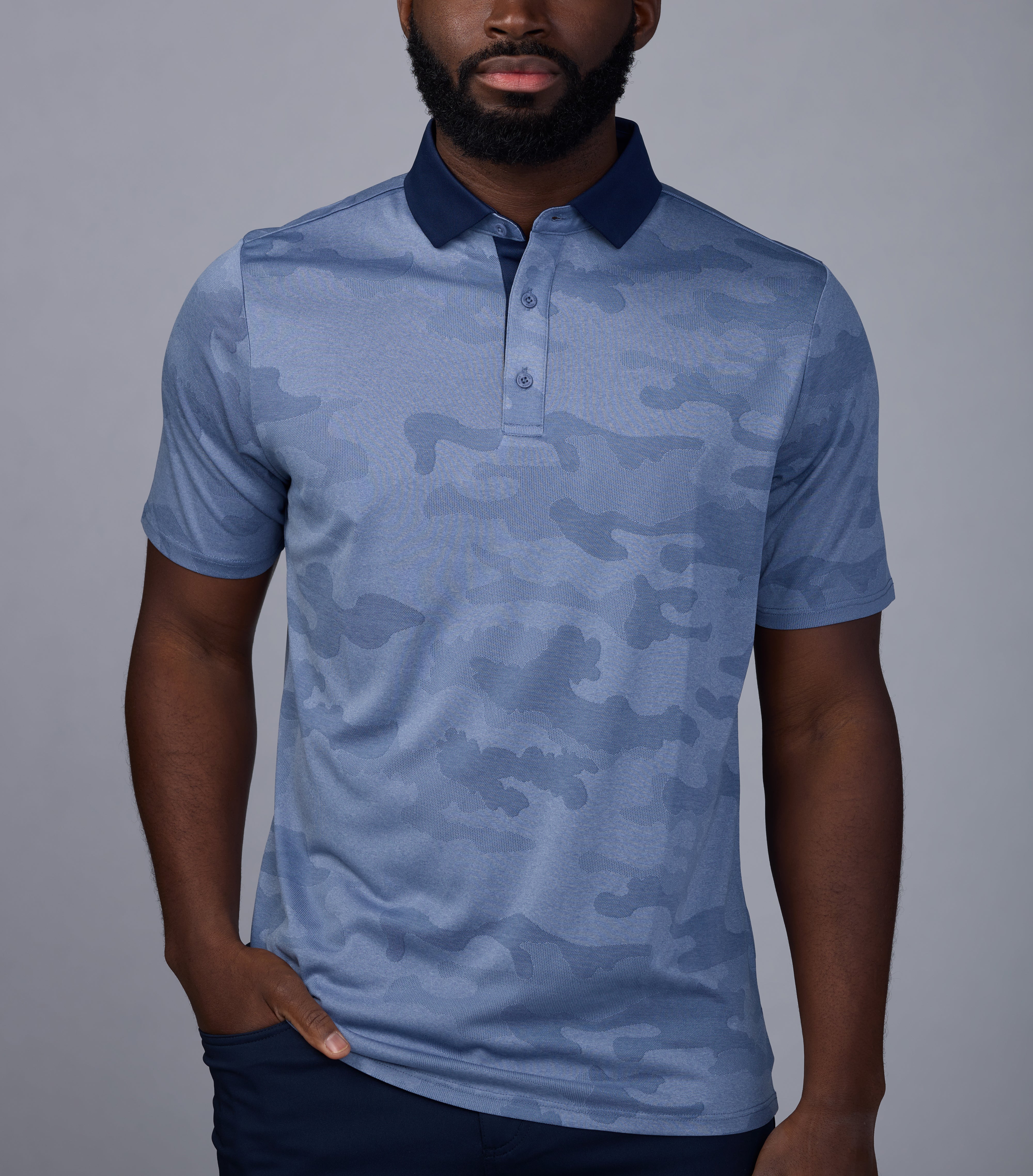 Jacquard Camo Polo