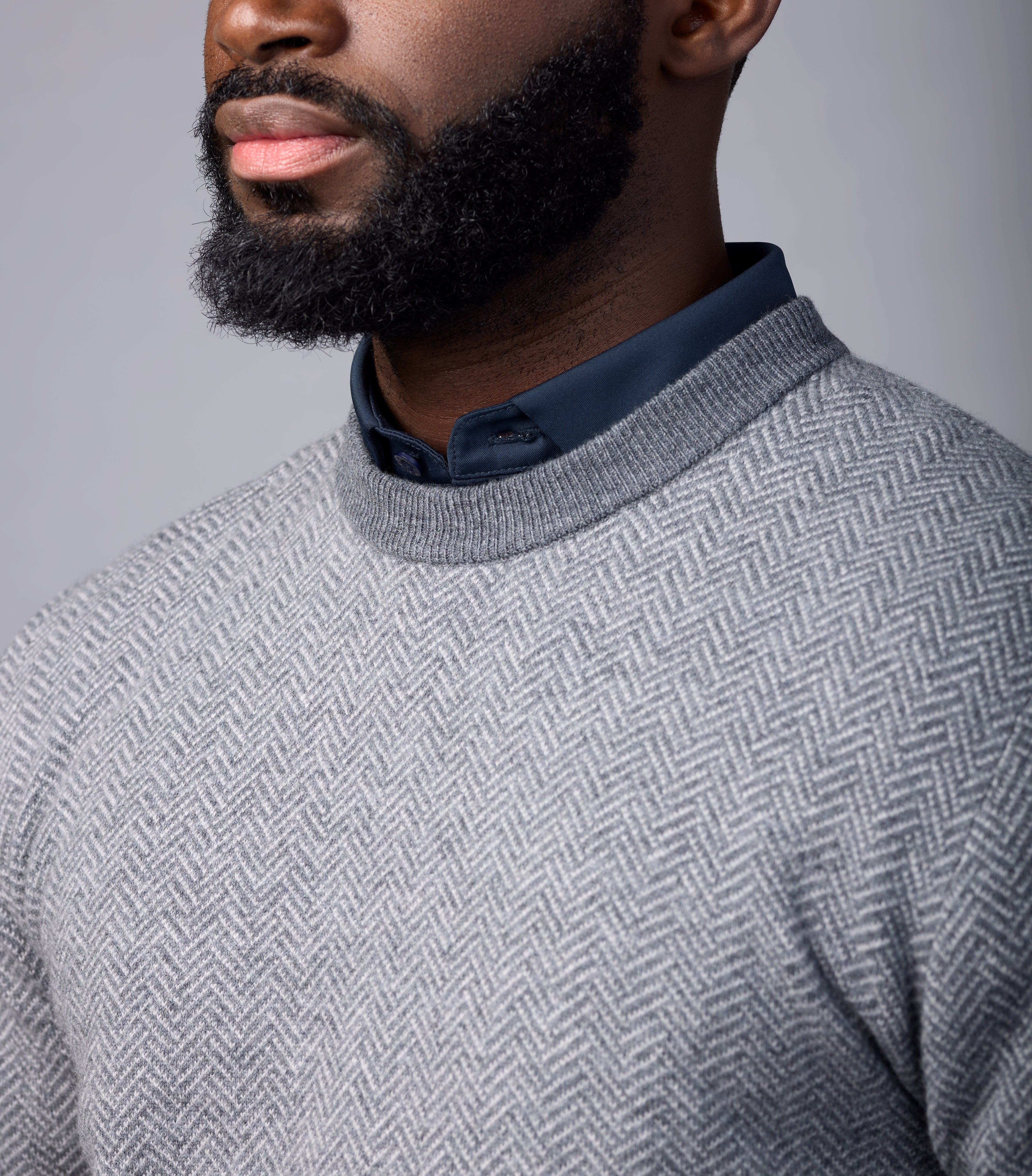 Sero Cashmere Herringbone Crewneck