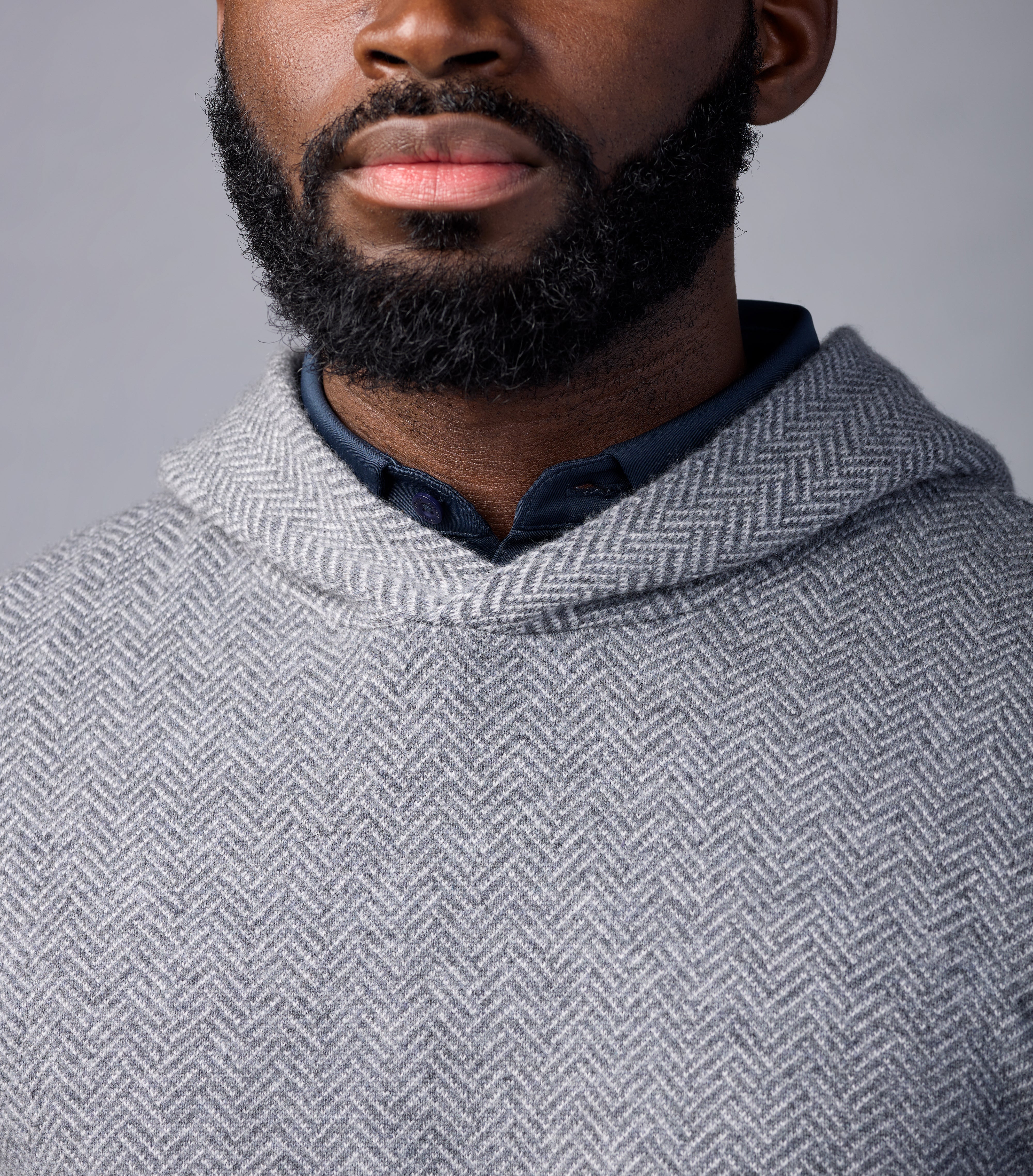 Sero Cashmere Herringbone Hoodie