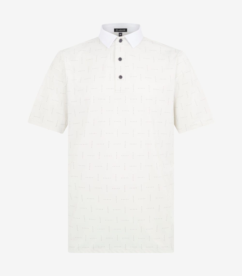 ASHER Golf Cross Hatch Golf Polo